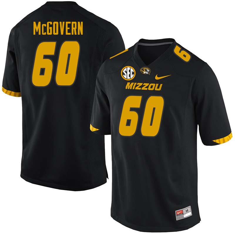 Men #60 Connor McGovern Missouri Tigers College Football Jerseys Sale-Black - Click Image to Close